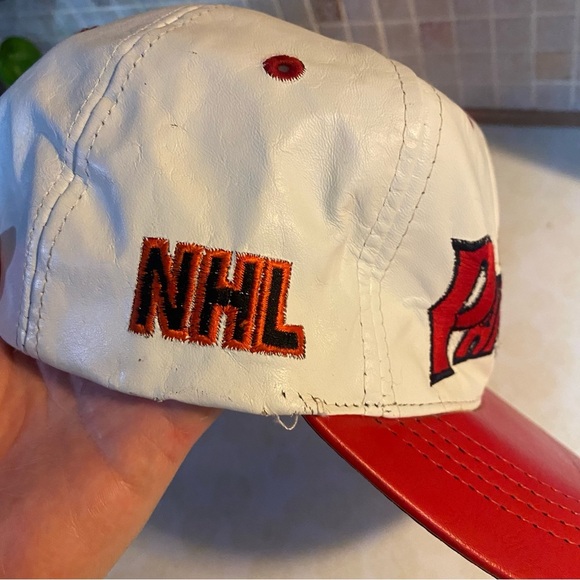 Vintage Florida Panthers leather Snapback NHL Modern made USA trucker ball cap - Picture 6 of 9